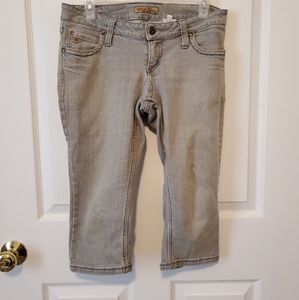 Paris Blues Grey Crop Capris Great Condition